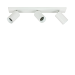 Biała prostokątna oprawa sufitowa z potrójnym reflektorem GU10 Loonari (Oxyled) Crosti Lacce SQ TRE 455392