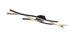 Lampa sufitowa plafon designerski fale matowy mosiądz Trio Lighting 641210308 Blaze LED 35W 2300K+3000K+4000K