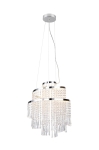 Lampa wisząca spirala z błyszczącymi plastikowymi zawieszkami chrom RL R37341106 Pomp LED 30W 2700 - 6500K