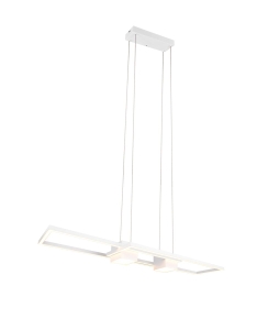 Lampa wisząca na linkach aluminiowa z wbudowanym ściemniaczem biały mat światło góra dół Trio Lighting 347710431 Albany LED 37W 2700 - 6500K