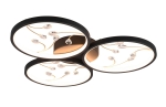 Lampa sufitowa trzy okręgi ze szklanymi dekoracjami czarny mat  Trio Lighting 642110332 Groovy LED 30W 3000K