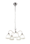 Lampa wisząca z regulacją wysokości i pięcioma klasycznymi szklanymi kloszami RL R31055007 Dobby 5xE27