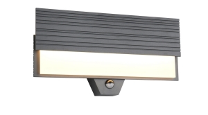 Lampa zewnętrzna ścienna aluminiowa z czujnikiem ruchu antracyt Trio Lighting 247069142 Mariza LED 10W 3000K