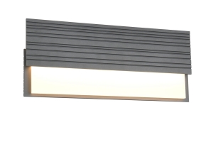 Elegancki kinkiet zewnętrzny prostokątny aluminiowy do ogrodu antracyt Trio Lighting 247060142 Mariza LED 10W 3000K 40cm