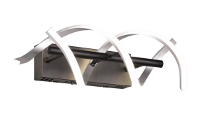 Lampa ścienna kinkiet w kształcie spirali ze zintegrowanym ściemniaczem aluminium szczotkowane Trio Lighting 241810205 Sequence LED 22W 2300+3000+4000K