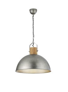 Lampa wisząca z kloszem metalowym Trio Lighting 303400167 Delhi 1xE27 150cm