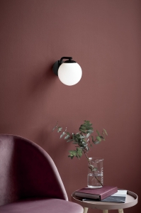 Lampa ścienna kinkiet szklana kula Nordlux 47091003 Grant E14 czarny