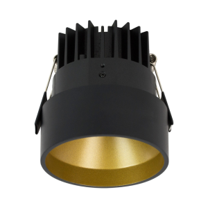 Czarno-złota okrągła oprawa podtynkowa Loonari (Oxyled) Lapilo RC 456733 8W 660lm CRI90 3000K 40stopni