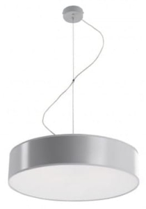 Biała okrągła lampa wisząca z tworzywa sztucznego Sollux Lighting SL.0120 Arena 3xE27 45cm