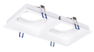 Biała podwójna regulowana oprawa podtynkowa GU10 Loonari (Oxyled) Crosti Lana SQ DUE 459253