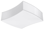 Foremny wygięty biały plafon z tworzywa sztucznego Sollux Lighting SL.1054 Square 2xE27 39cm