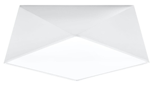 Bialy foremny plafon z tworzywa sztucznego Sollux Lighting SL.0689 Hexa 2xE27 35cm x 15cm