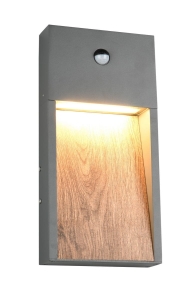 Lampa ścienna zewnętrzna na elewację ze zintegrowanym czujnikiem ruchu Trio Lighting 246969135 Salmon LED 11W 3000K