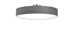Plafon sufitowy okrągły z tekstylnym popielatym kloszem Trio Lighting 603900511 Hotel 5xE27 65cm