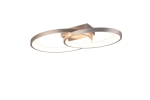 Lampa ścienno sufitowa geometryczna dwa okręgi na podstawie nikiel mat RL R64482107 Malaga LED 25W 3000K
