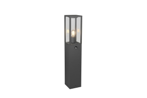 Lampa zewnętrzna słupek ogrodowy ze zintegrowanym czujnikiem ruchu antracyt Trio Lighting 401869142 Garonne 1xE27 80cm