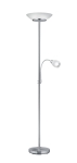Lampa stojąca podłogowa z dwoma kloszami elastyczne ramie do czytania nikiel mat RL R40063107 Gerry 2xE27+1xE14
