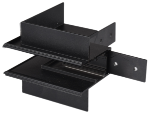 Czarny łącznik mechaniczny i giętki zewnętrzny do szyn magnetycznych podtynkowych Oxyled Multiline 898031 Typ C