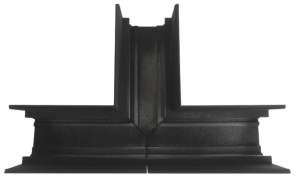 Czarny łącznik mechaniczny i giętki T do szyn magnetycznych podtynkowych Oxyled Multiline 899496 Typ C