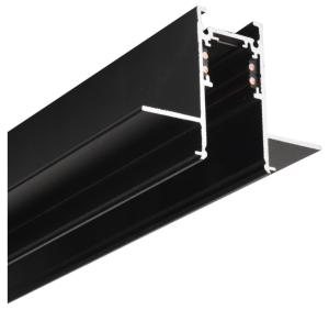 Czarna szyna magnetyczna podtynkowa Oxyled Multiline 897690 Typ C 1M płyta GK pojedyncza lub podwójna 9,5 mm