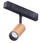 Złoty reflektor na czarny szynoprzewód magnetyczny Oxyled Multiline 894392 Mini Spot 7W 3000K 60stopni