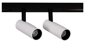 Biało - czarny podwójny reflektor na szynę magnetyczną Oxyled Multiline 893203 Mini Spot Due LED 2x7W 2x545LM 3000K CRI90 60stopni