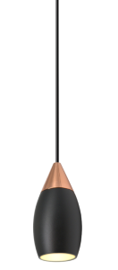 Czarno różano złota lampa wisząca na szynę magnetyczną Multiline Oxyled 897126 Etro LV 7W 3000K 18stopni Dali