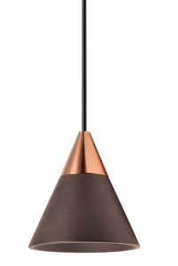 Beżowo różano złota lampa wisząca na szynę magnetyczną Multiline Oxyled 897140 Cono LV 7W 3000K 18stopni Dali