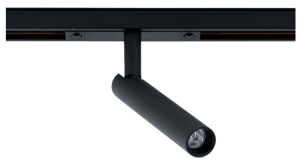 Czarny smukły reflektor na szynę magnetyczną Multiline Oxyled 899939 Lugo LV S 7W 4000K 24stopnie Dali nóżka 24mm