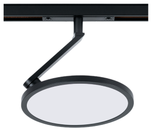 Czarny okrągły płaski reflektor na szynę magnetyczną Multiline Oxyled 896709 Lucena Slim LV 12W 3000K 120stopni Dali