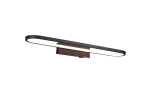 Lampa ścienna metalowa elegancka owalna do łazienki czarny mat Ttrio Lighting  283779132 Gianni LED 22W 3000K 60cm