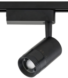 Czarny reflektor na szynę 1-fazową Nowodvorski 7626 Profile Zoom LED 9W 660LM 4000K CRI90 15-50stopni