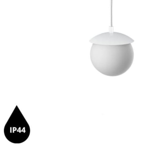 Biała sufitowa lampa wisząca z podwyższoną szczelnością IP44 do łazienki UMMO KLF111PS0 KUUL F