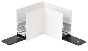 Biały łącznik kątowy 90 stopni metalowy do szyn głębokich natynkowych magnetycznych Azzardo AZ4680 52