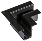 Czarny łącznik kątowy L podtynkowy do szynoprzewodów magnetycznych 230V Azzardo AZ5162 Beta Gips1