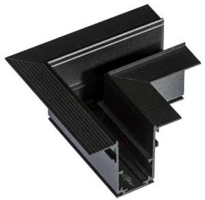 Czarny łącznik kątowy L podtynkowy do szynoprzewodów magnetycznych 230V Azzardo AZ5162 Beta Gips1