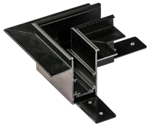 Czarny łącznik kątowy L podtynkowy do szynoprzewodów magnetycznych 230V Azzardo AZ5174  Beta Gips2