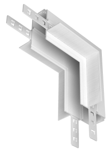 Biały łącznik sufit ściana metalowy podtynkowy do szyn głębokich magnetycznych Azzardo AZ4686 52 Gips2