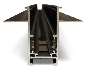 Czarny podtynkowy szynoprzewód magnetyczny Azzardo AZ4646 Alfa 52 1m płyta GK pojedyncza lub podwójna 9,5 mm