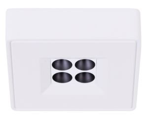 Biała kwadratowa oprawa sufitowa Loonari (Oxyled) PUNTO 701232 8W 560lm CRI90 4000K 40stopni