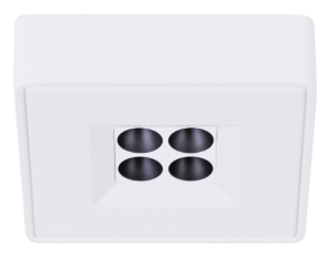 Biała kwadratowa oprawa sufitowa Loonari (Oxyled) PUNTO 701218 8W 560lm CRI90 3000K 40stopni