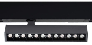 Czarny regulowany reflektor diodowy na szynoprzewód magnetyczny 230V Azzardo AZ5181 Beta Sanders 9W CCT Bluetooth 24stopnie 22cm