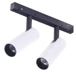 Reflektor na szynę magnetyczną Azzardo Alfa Niko 2 2x7W 3000K AZ4585 Czarny-Biały