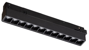 Czarny reflektor na szynę magnetyczną LVM Nowodvorski 10644 Focus LED 9W 4000K 30stopni 20,5cm