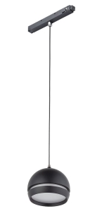 Czarna lampa wisząca kula na szynę magnetyczną LVM Nowodvorski 10654 Slot LED 8W 4000K 8,5cm x 90cm