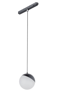 Czarna lampa wisząca kula na szynę magnetyczną LVM Nowodvorski 10648 Lid LED 8W 4000K 10cm x 100cm