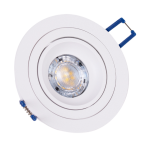 Biała okrągła regulowana oprawa podtynkowa GU10 Loonari (Oxyled) Crosti Modi RO 453367