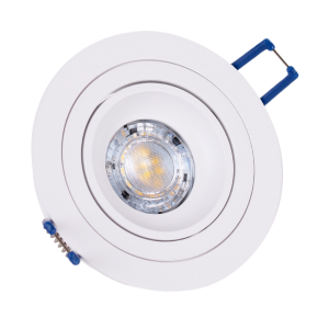 Biała okrągła regulowana oprawa podtynkowa GU10 Loonari (Oxyled) Crosti Modi RO 453367