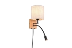 Kinkiet lampa ścienna z cylindrycznym kloszem z tkaniny i elastycznym ramieniem do czytania Trio Lighting 212879236 Nilam 1xE27 30cm 