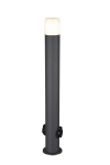Słupek ogrodowy lampa zewnętrzna z dwoma gniazdami wtykowymi biało antracytowa Trio Lighting 424067142 Hoosic 1xE27 80cm